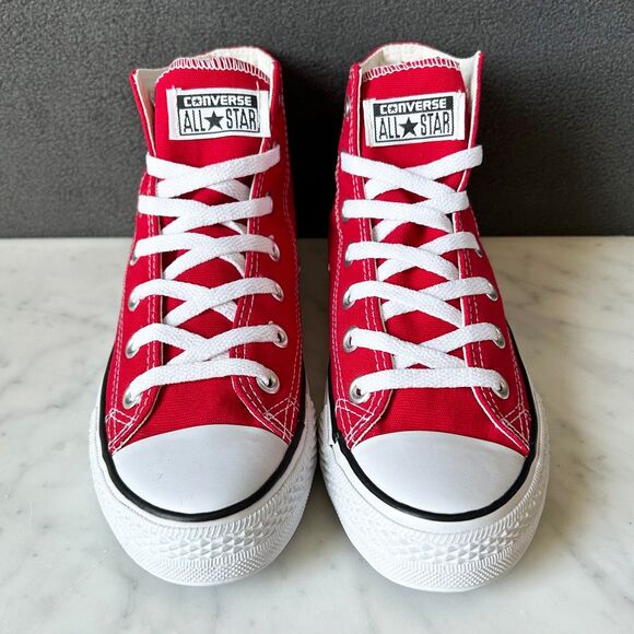 Converse Chuck Taylor All Star Red High Top Sneaker - Women's Size 7/Men's 5.5 - Picture 3 of 7